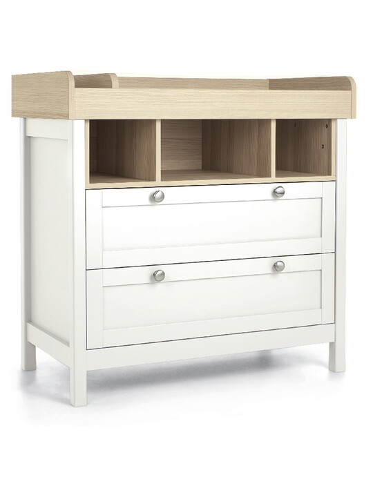 Harwell 2 Piece Cotbed with Dresser Changer Set - White image number 4