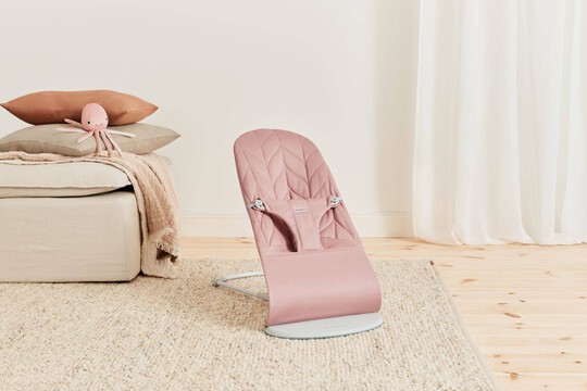 Buy BabyBjorn Bouncer Bliss Cotton, Petal Quilt Dusty Pink