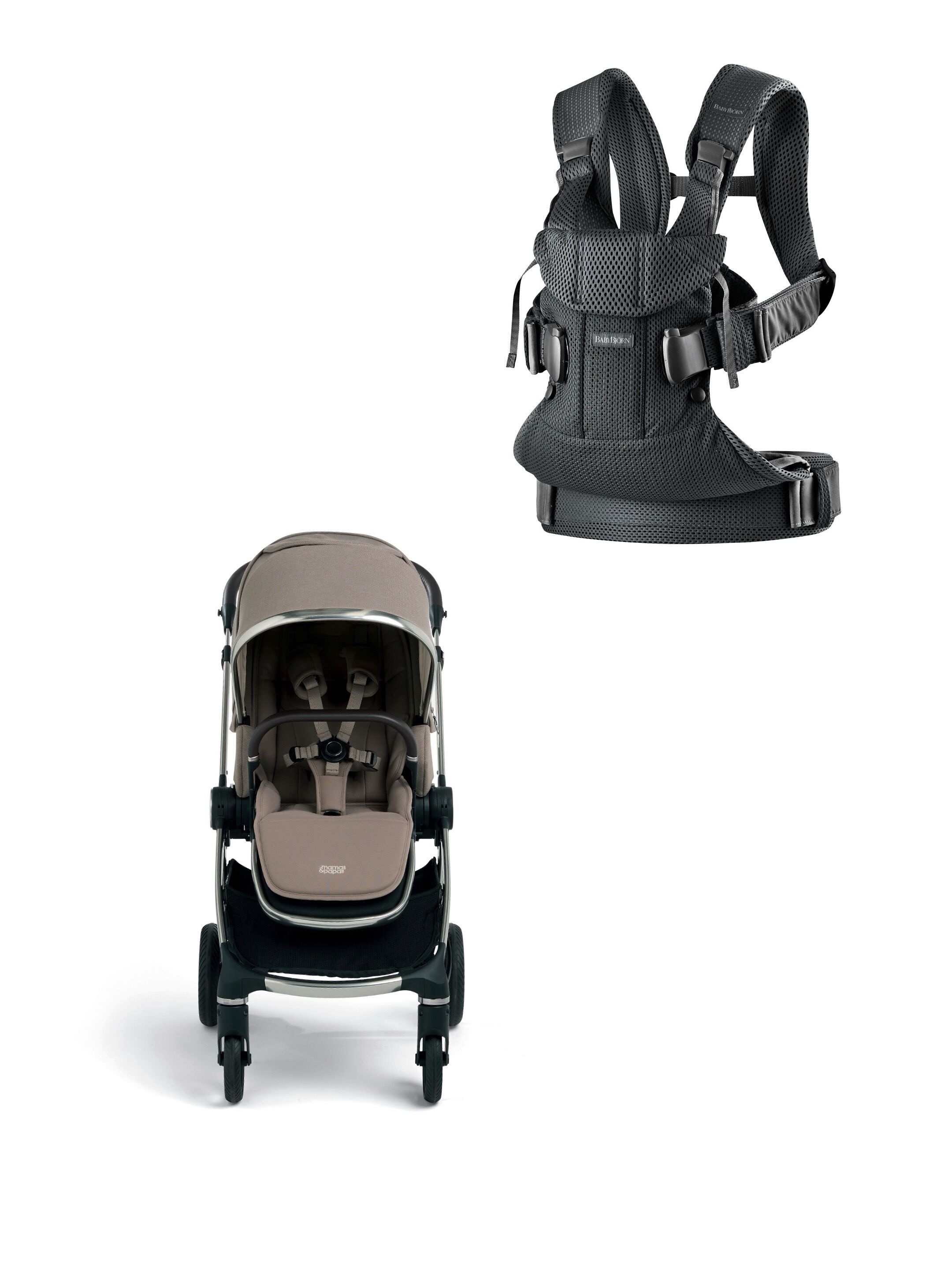 Vardo Storm Stroller with Babybjorn Carrier Mini 2 Piece Bundle