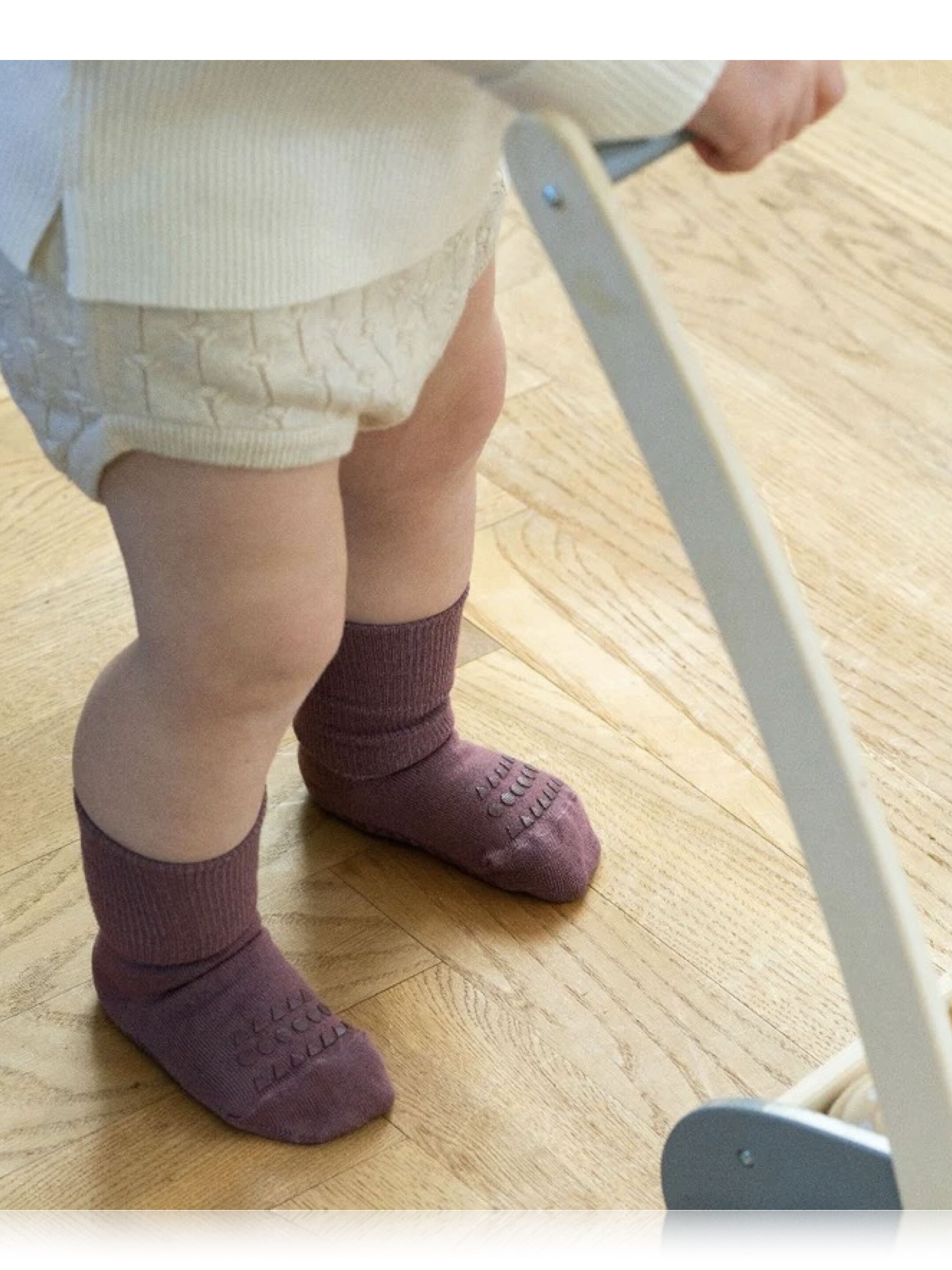 Non-slip Socks Bamboo - Misty Plum