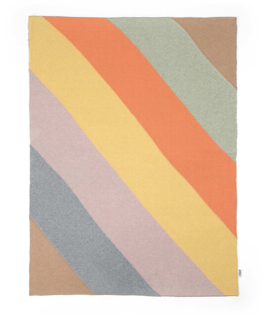 Knitted Blanket (70x90cm) -Diagonal Pink image number 1