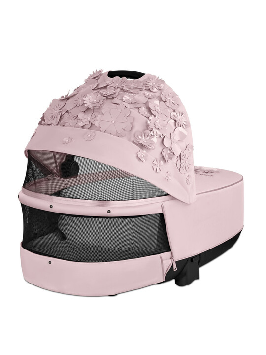Cybex PRIAM Simply Flowers Pink Lux Carry Cot with Matt Black Frame image number 5
