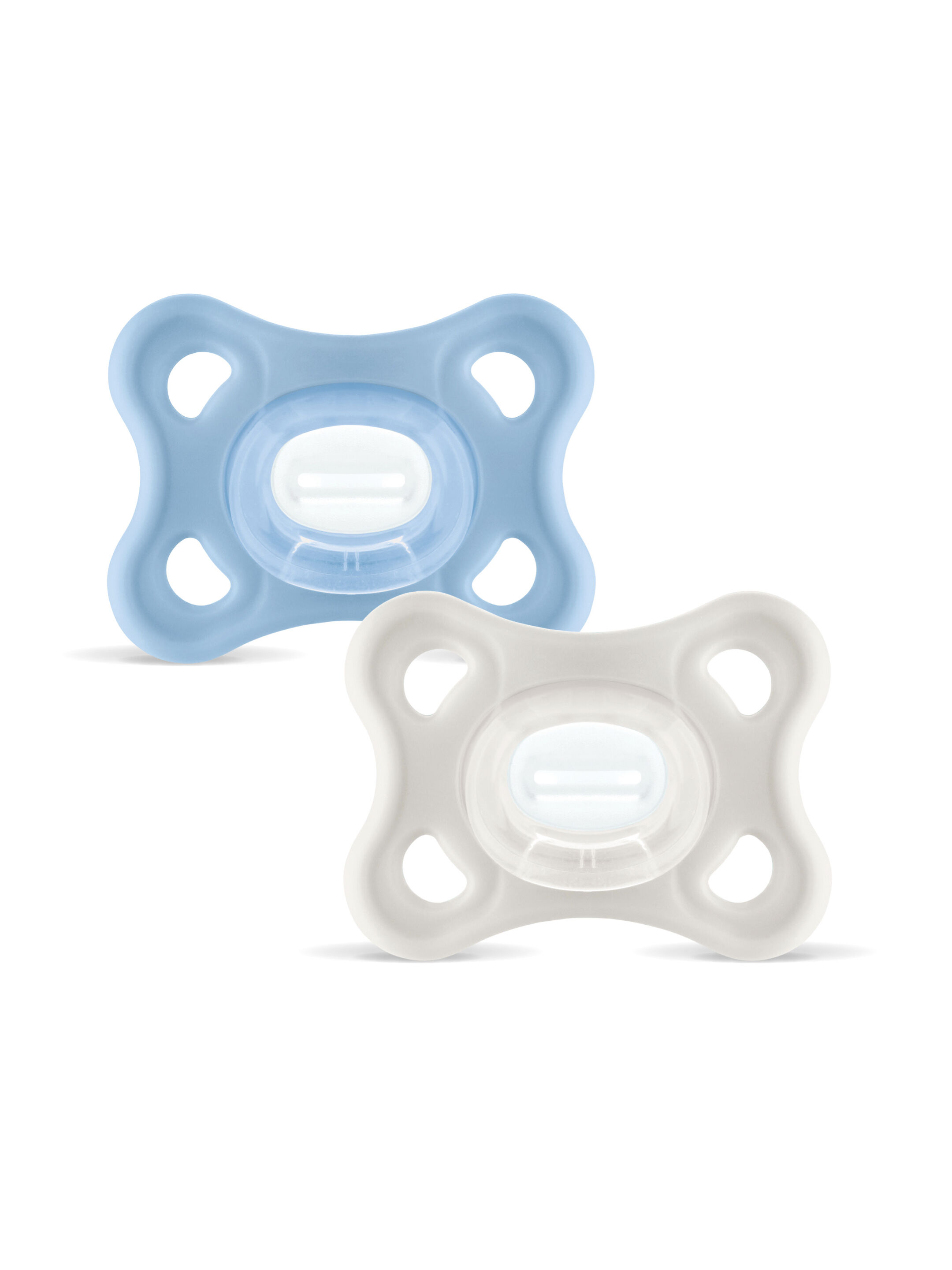 Mam Baby Comfort Silicone Pacifier - 0 - 3 M | Sealife Blue & Beige - Pack of 2