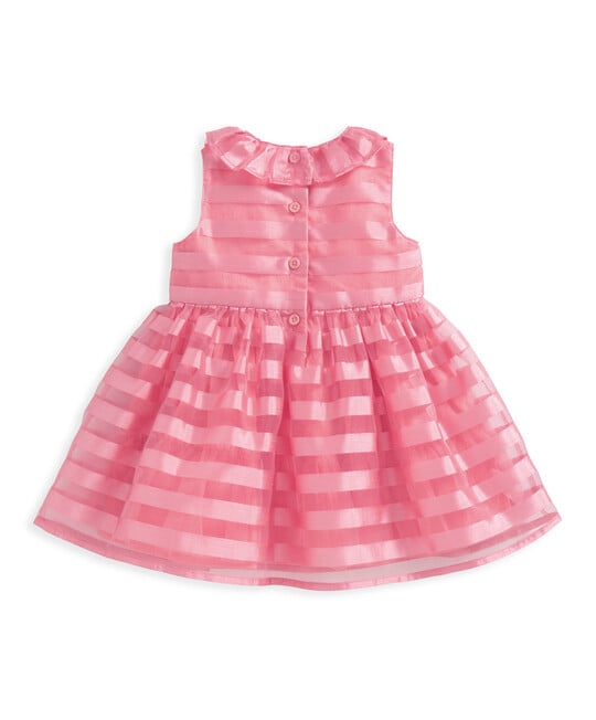 Pink Organza Stripe Dress image number 3