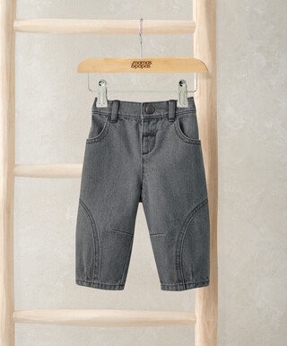 Charcoal Barrel Leg Jeans