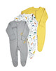 Pack of 3 Dino Sleepsuits image number 1