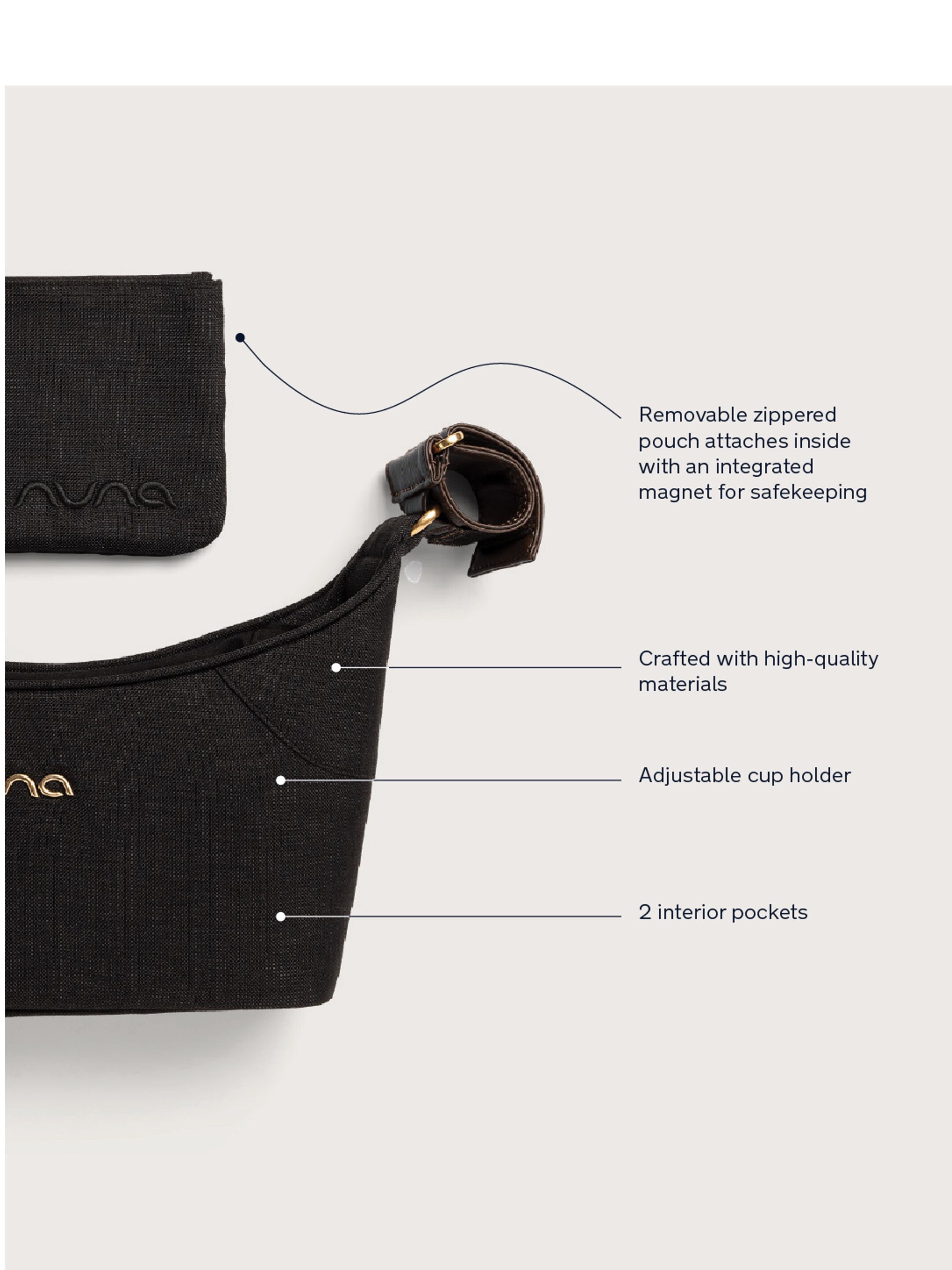 Nuna Stroller Organizer - Caviar image number 3