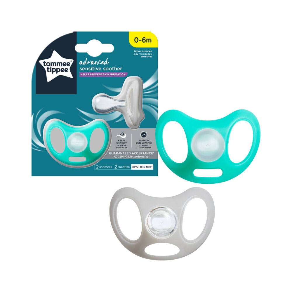 Tommee Tippee Advanced Sensitive Soother 0-6m, Pack of 2