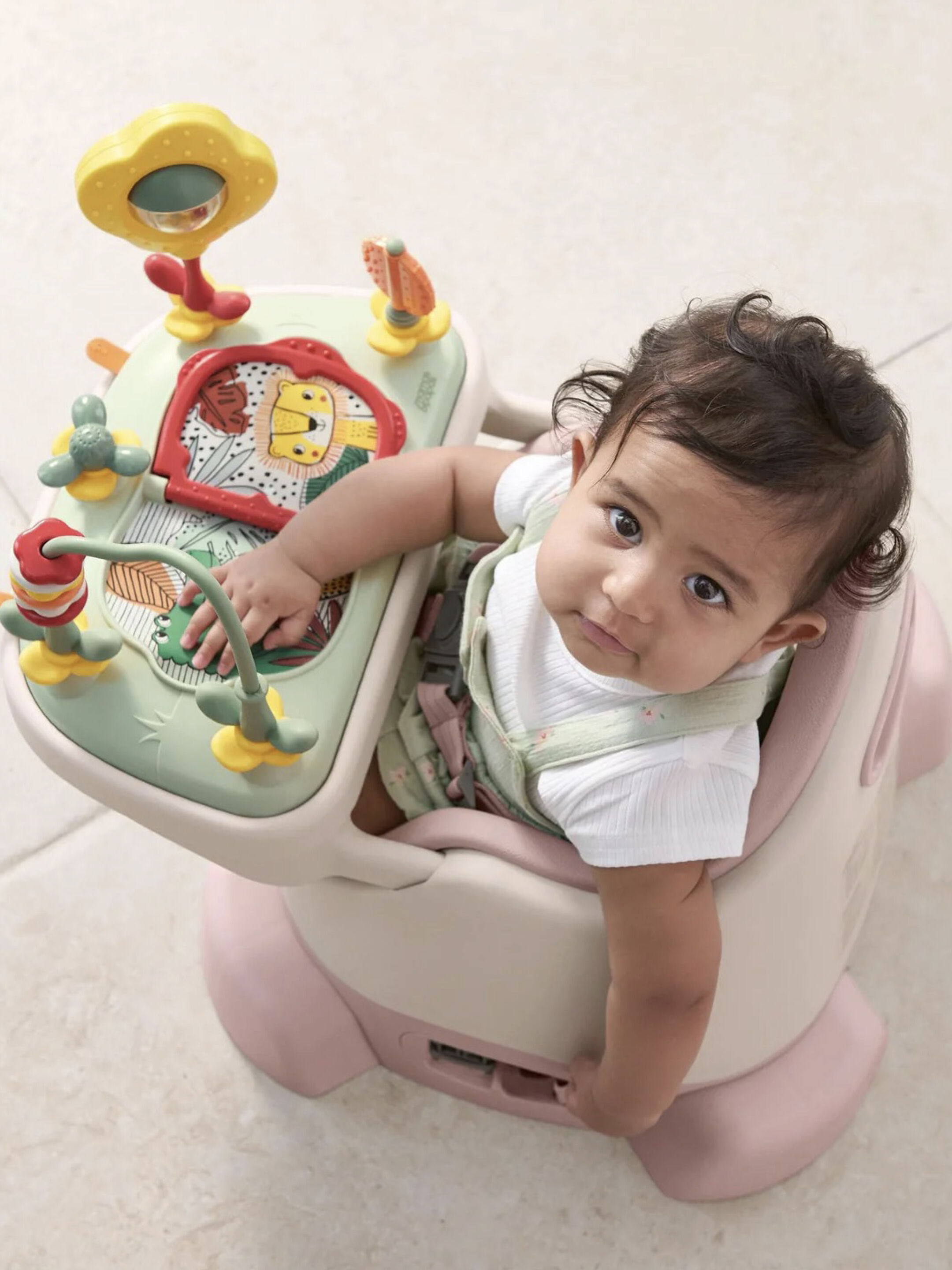 Bug 3-in-1 Floor & Booster Seat with Activity Tray - Blossom image number 2