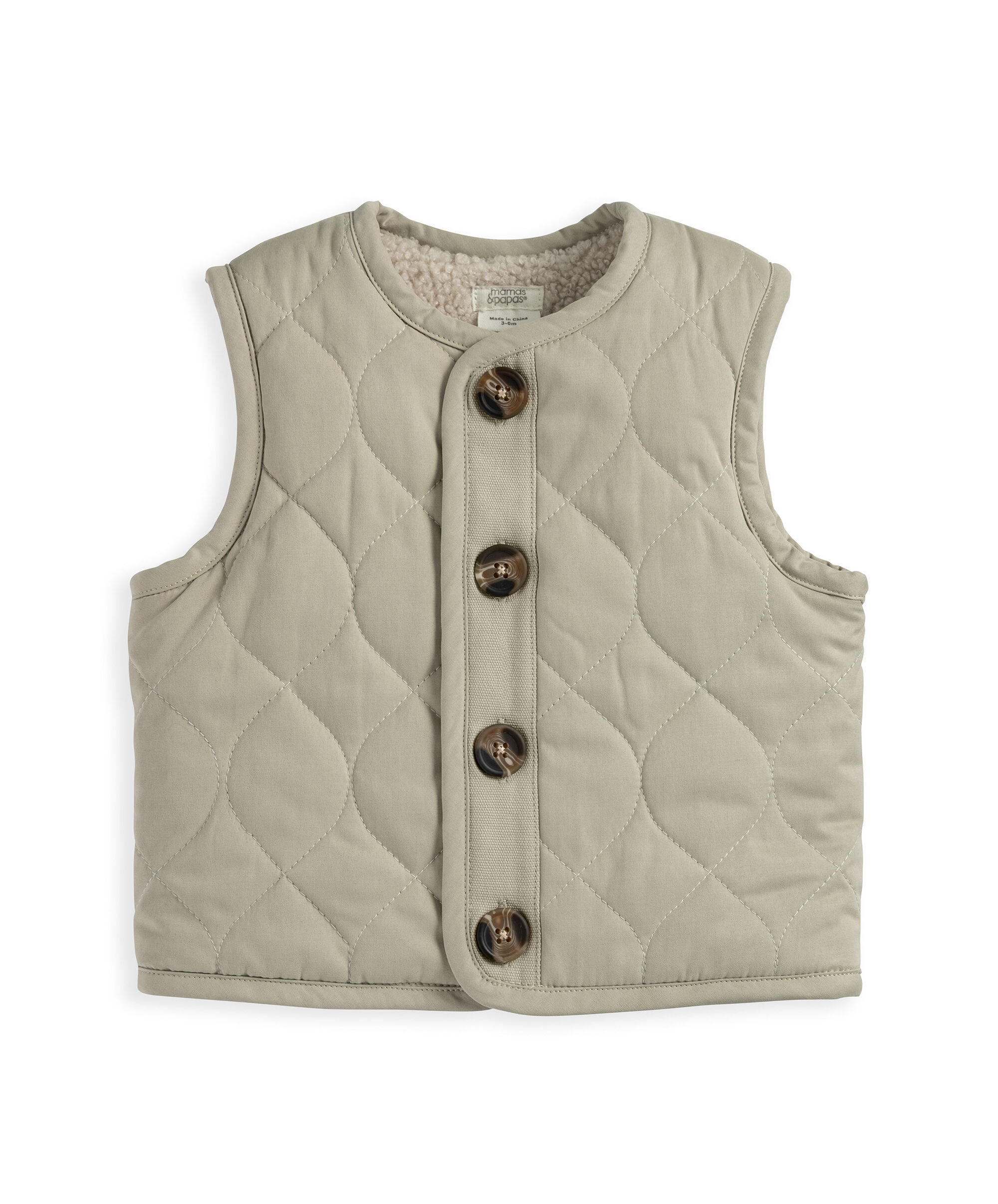 Quilted Gilet - Beige image number 3