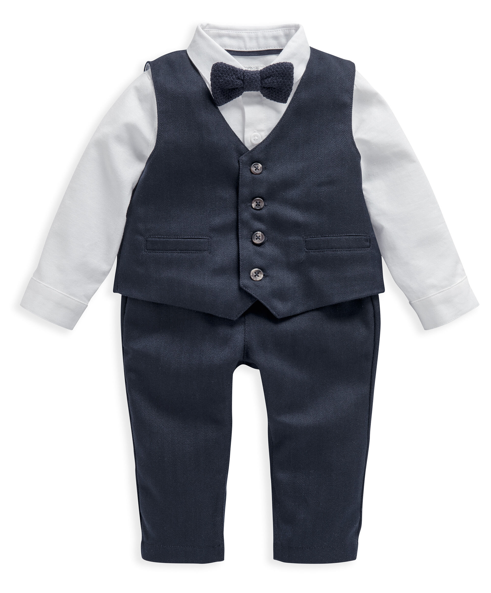 4 Piece Navy Suit with knit tie image number 7