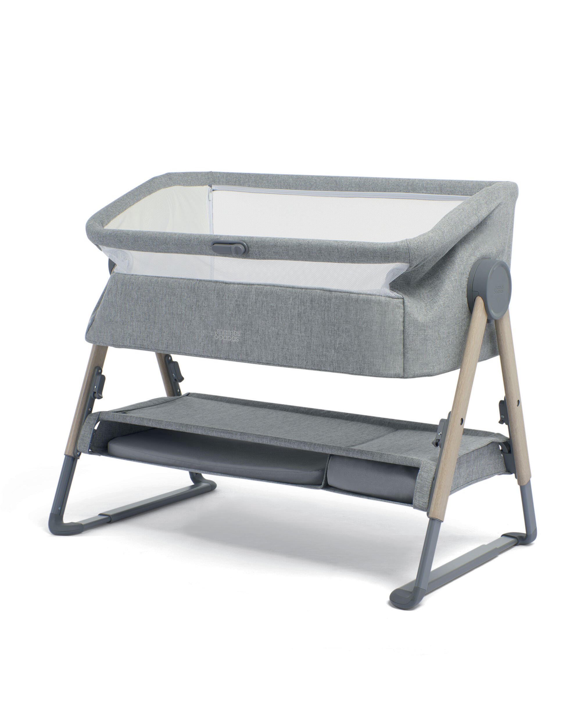 Lua Bedside Crib Grey image number 8