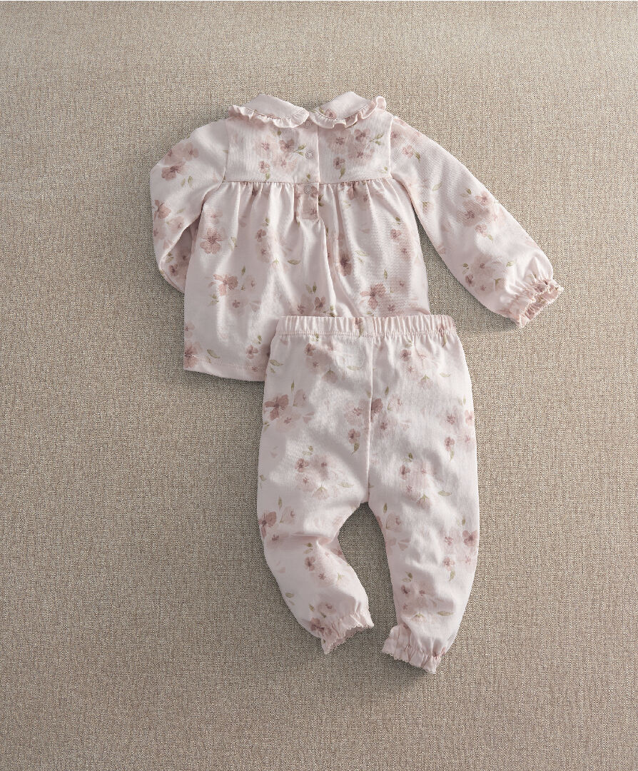 Jersey Watercolour Floral PJs image number 3