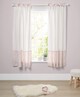 Lilybelle Tie Top Curtains (132x160cm) - Pink image number 1