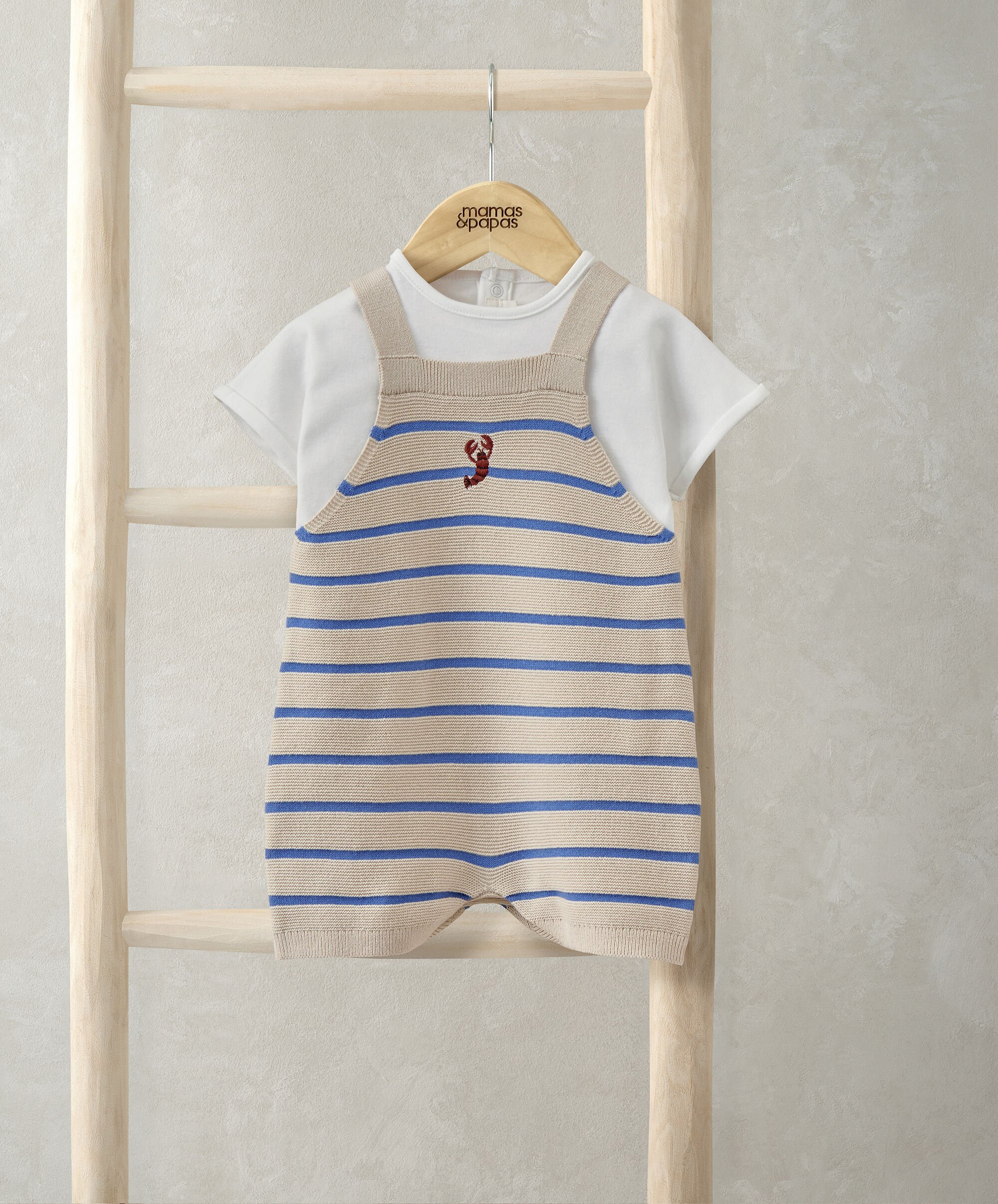 Knitted Dungarees & T-shirt Set