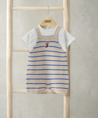 Knitted Dungarees & T-shirt Set