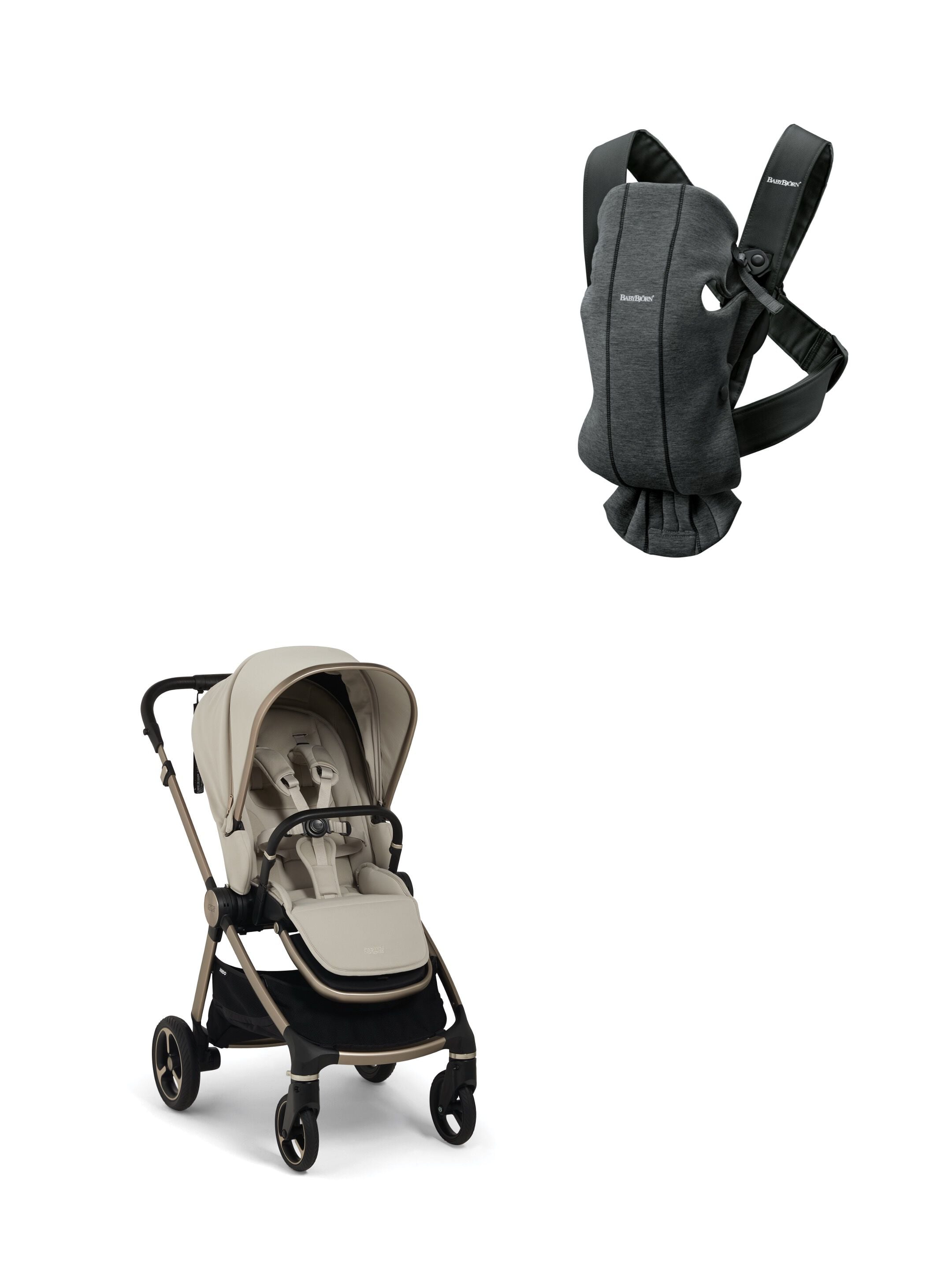 Vardo Storm Stroller with Babybjorn Carrier Mini 2 Piece Bundle