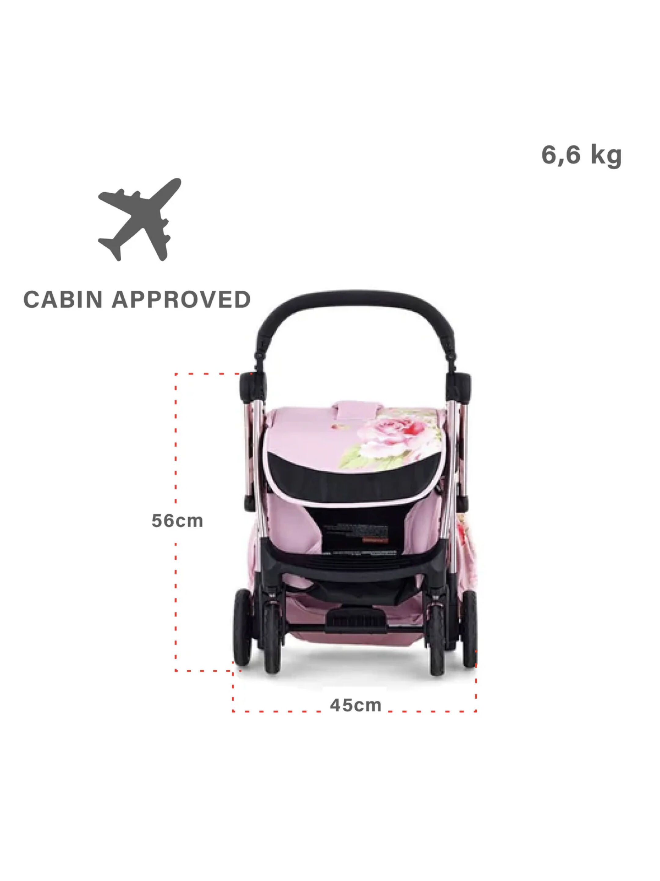 Leclerc Monnalisa Stroller - Antique Pink  image number 3