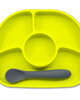 BBLuv Yumi Anti-Spill Silicone Plate & Spoon Set - Lime image number 1
