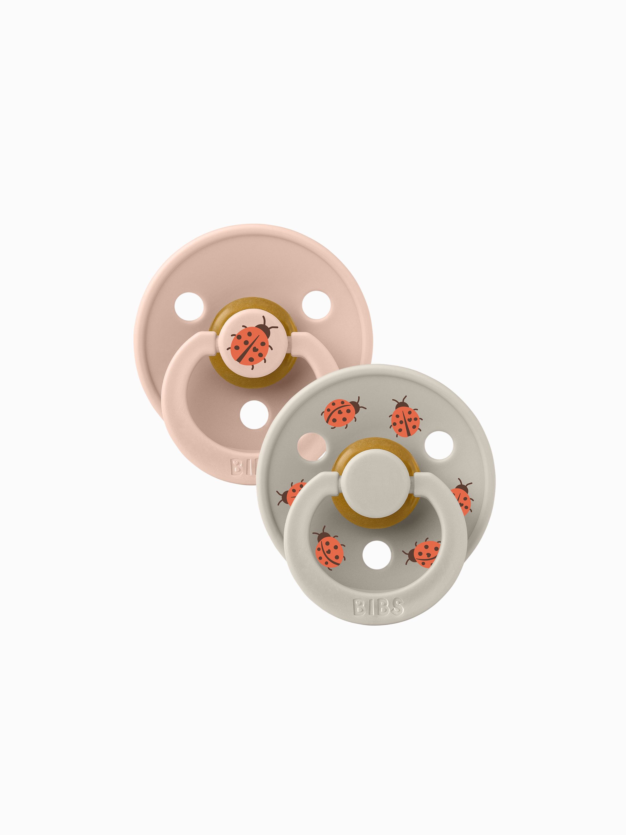 BIBS Pacifier Studio Colour 2 PACK Ladybug Latex Size 2 Blush Mix image number 3
