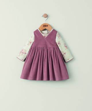 Floral Bodysuit & Cord Dress - 2 piece set