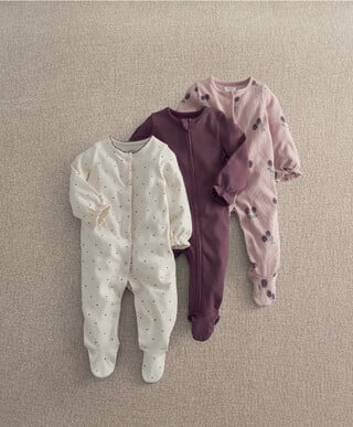3pk Bramble Sleepsuits