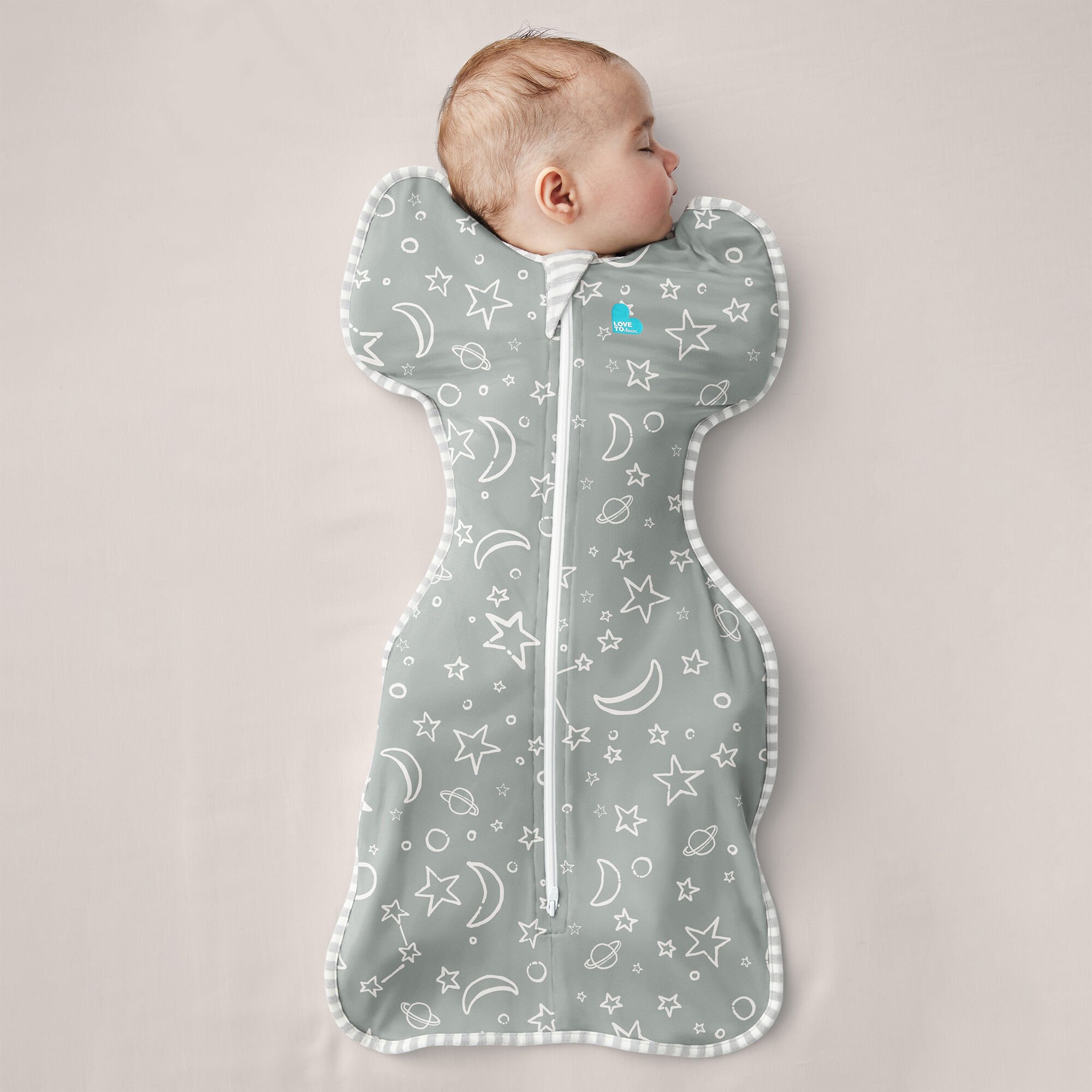 Love to Dream Swaddle UP Bamboo Original Stars & Moon - Olive (Small)
