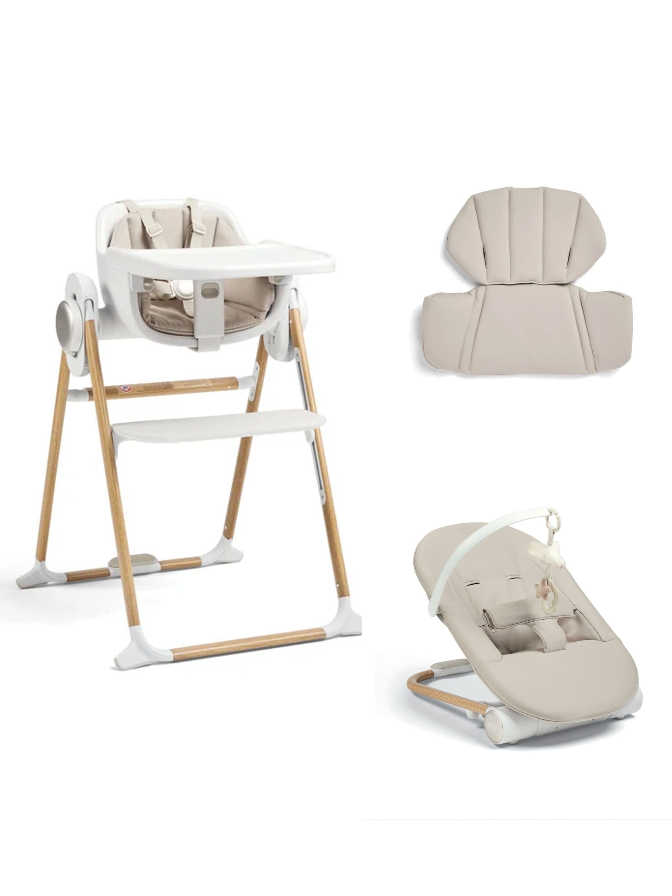 Eno Bundle Chair ,Bouncer and Cushion - Cashmere