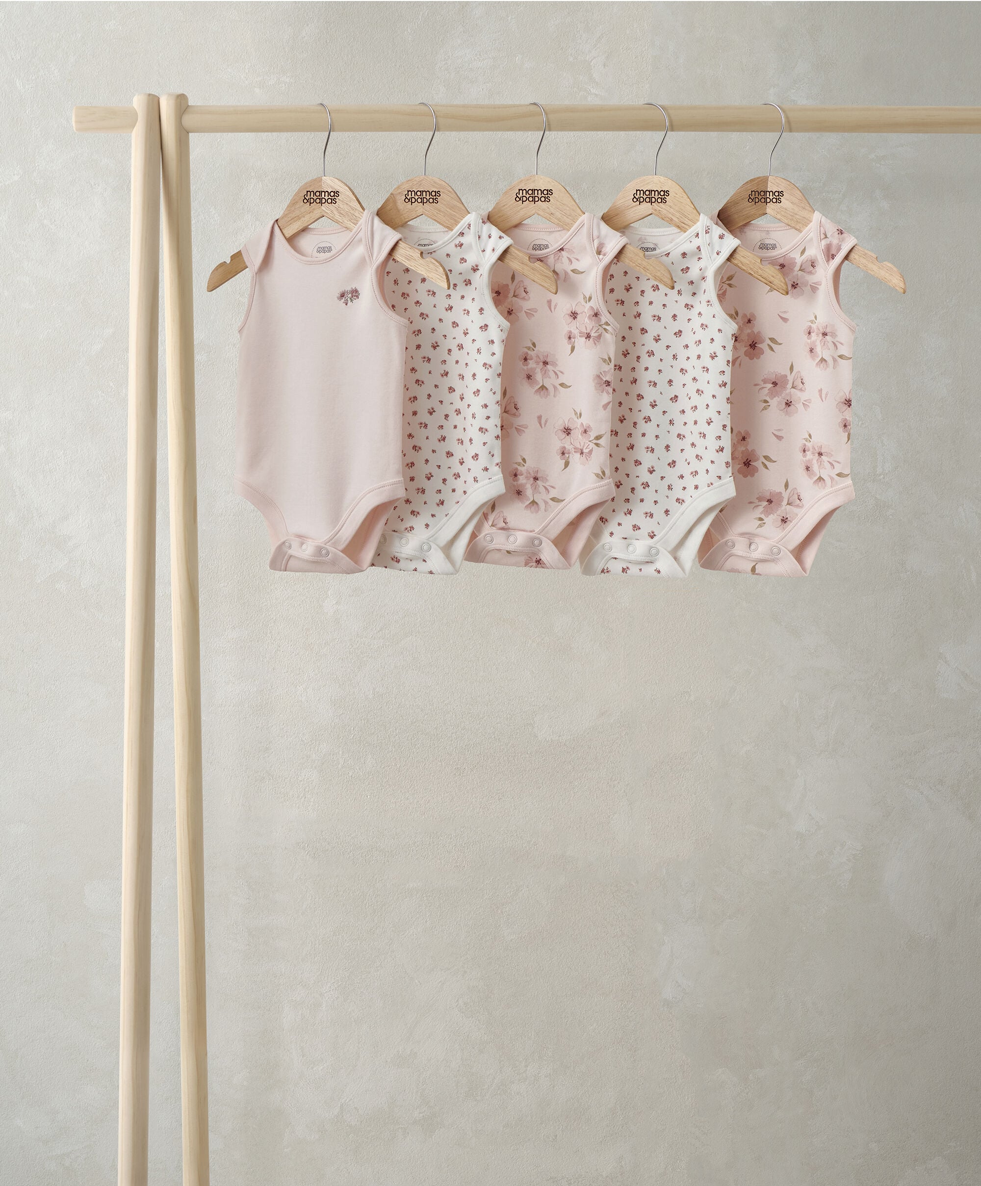 Watercolour Short-Sleeved Bodysuits (Pack of 5) 