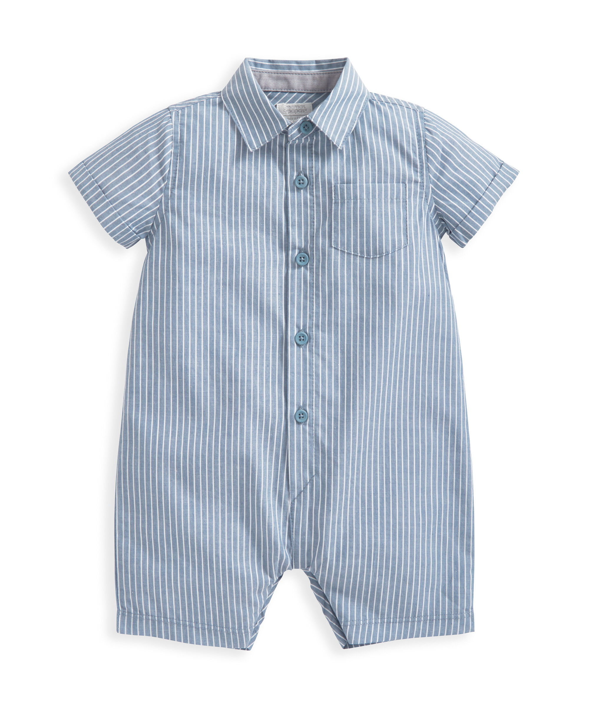 Striped Collar Romper image number 2