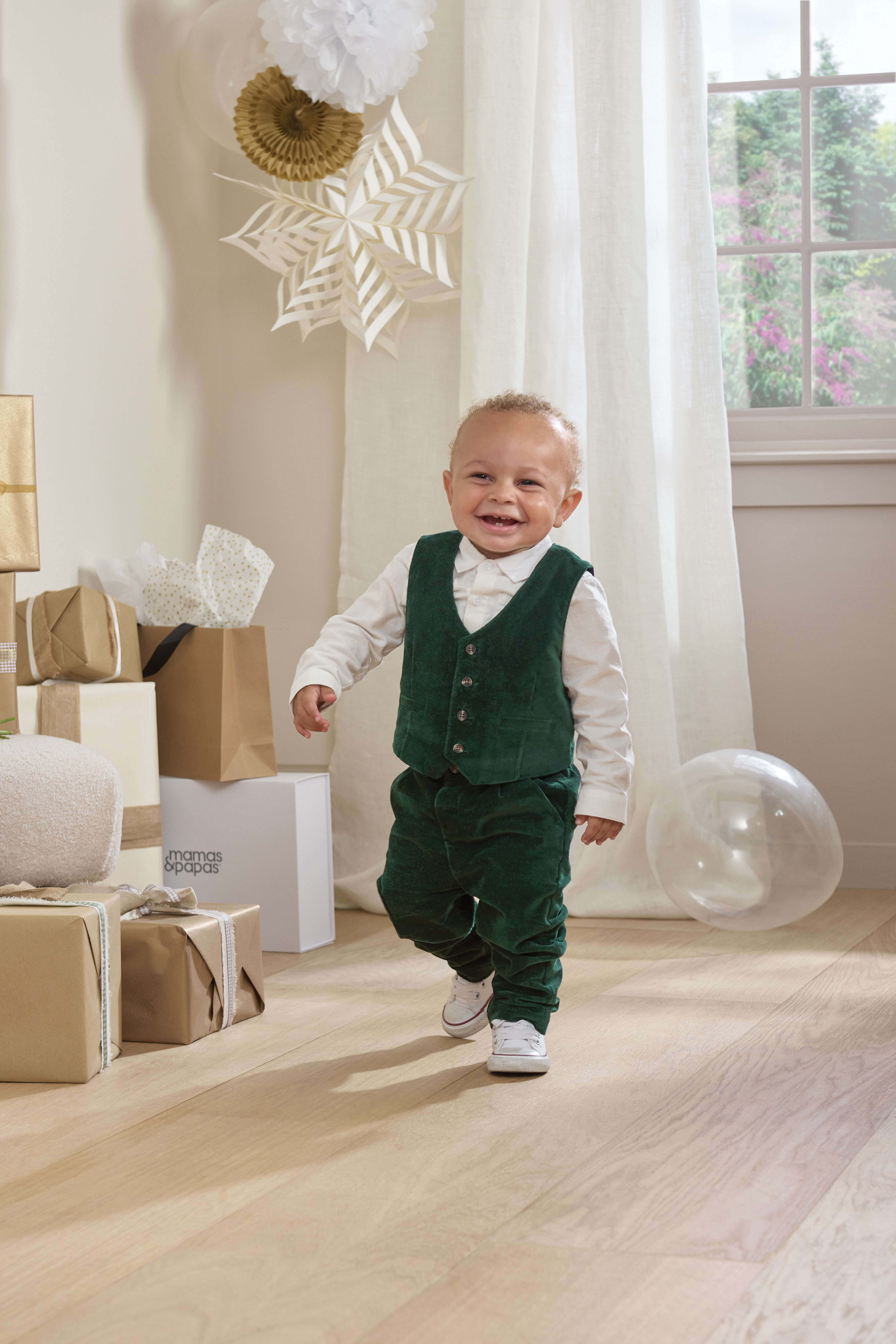 3 Piece Velour Suit Set - Emerald Green image number 7