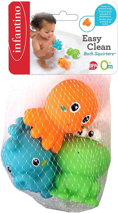INFANTINO EASY CLEAN BATH SQUIRTERS  with clipstrip image number 1