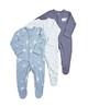 3 Pack of Polar Bear Sleepsuits image number 1