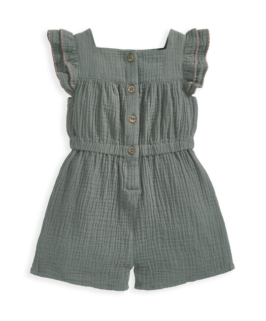 Woven Crinkle Square Romper image number 3
