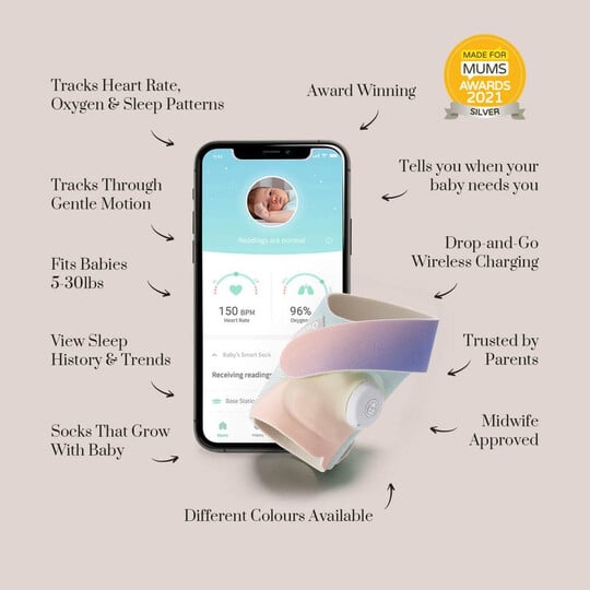 Owlet Baby Monitor Accessory Sock - Forever Sky image number 2