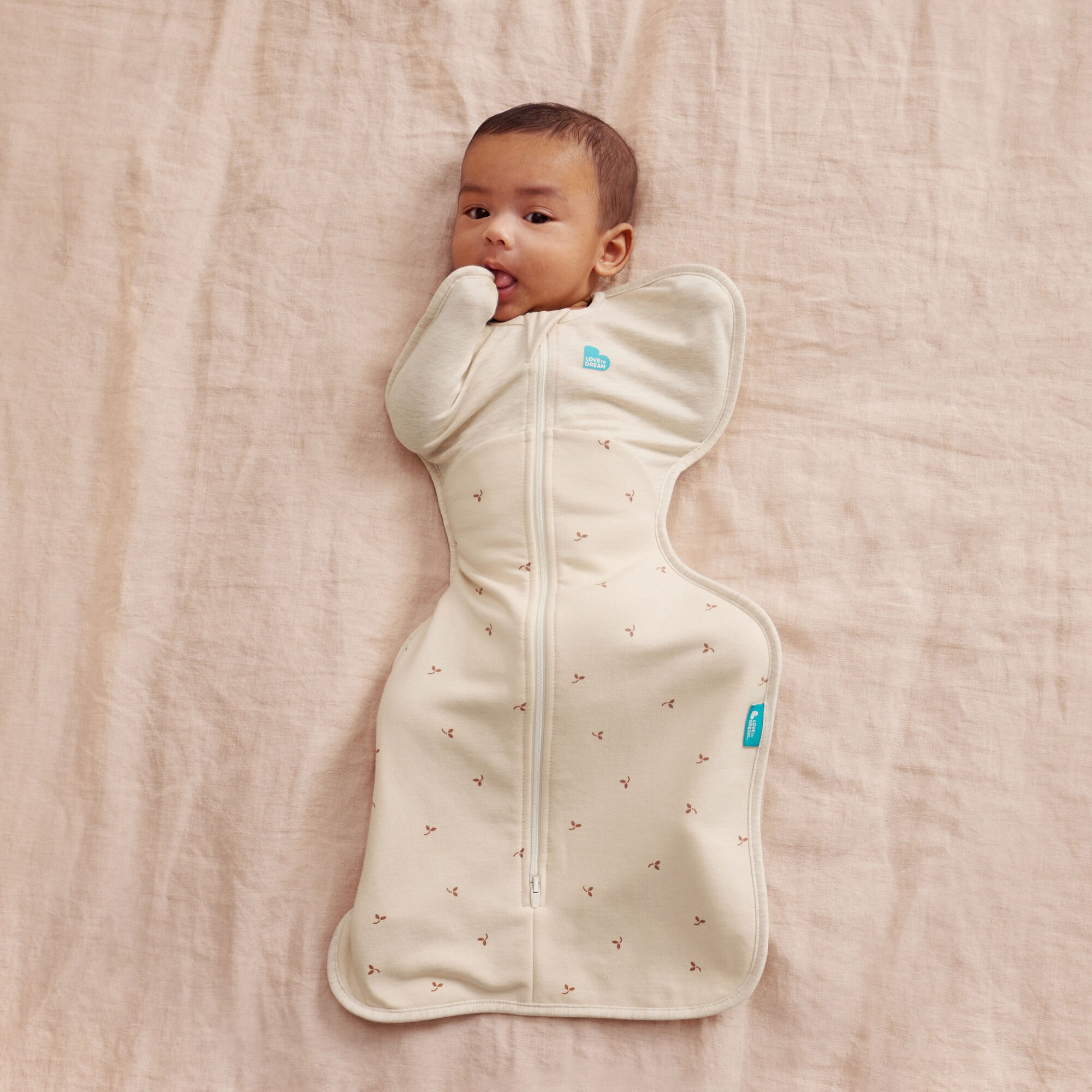 Love to Dream Swaddle Up 1.5T Stretch CottonFleece Twigs - Oatmeal image number 1