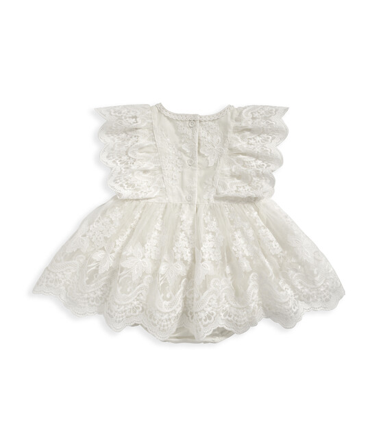 Lace Frill Romper - Rose Gold image number 3
