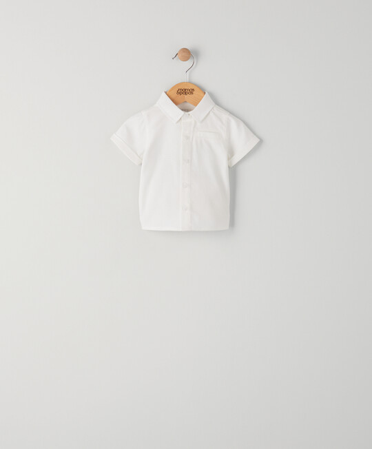 White Short Sleeve Shirt image number 1