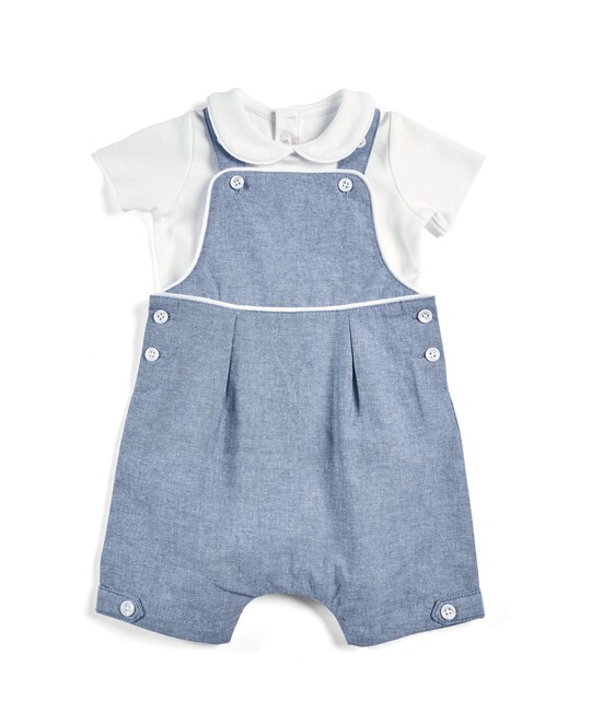 Shortie Dungaree & Polo Shirt Set image number 1