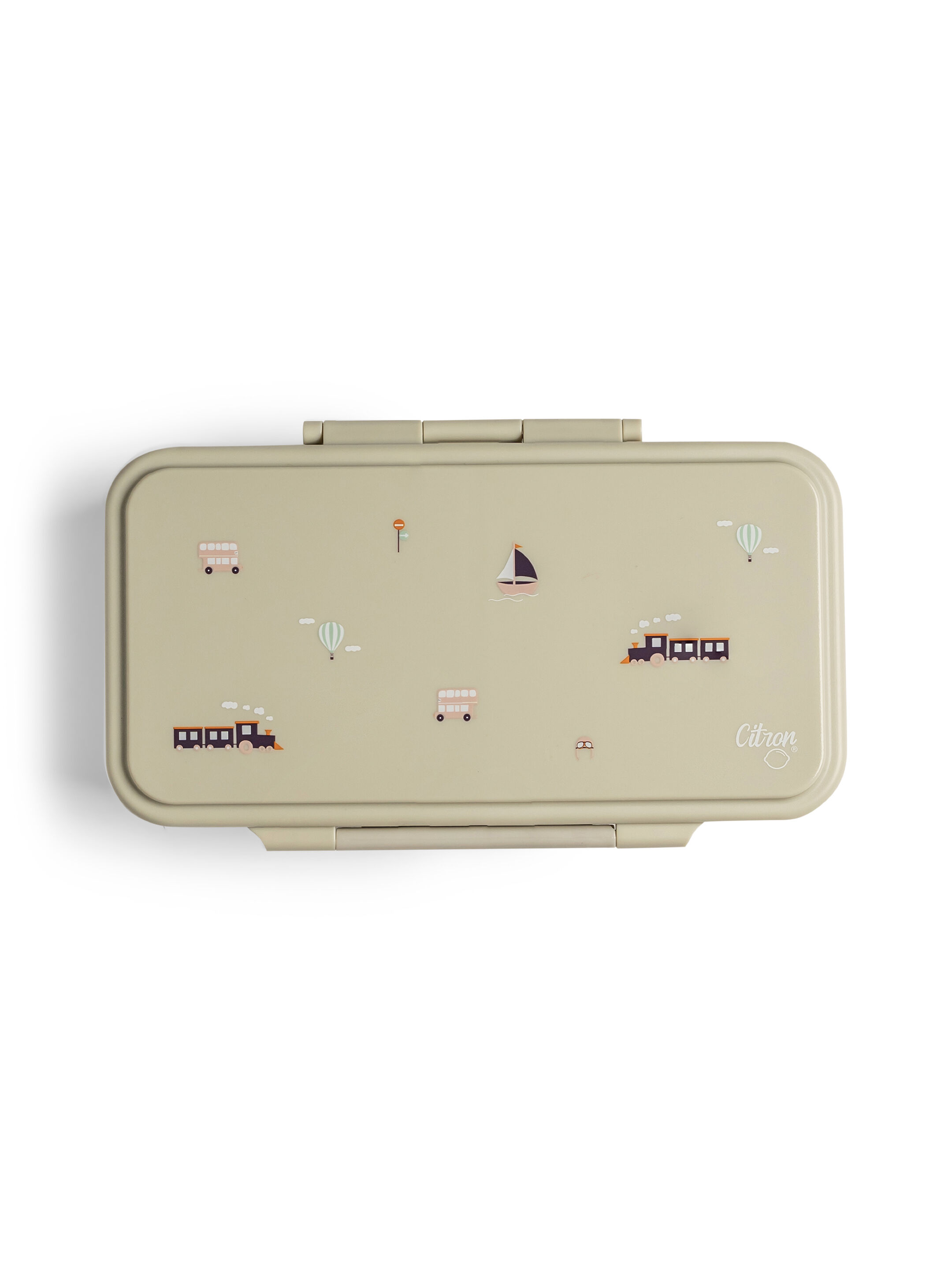 Citron Rectangle Lunchbox Vehicles