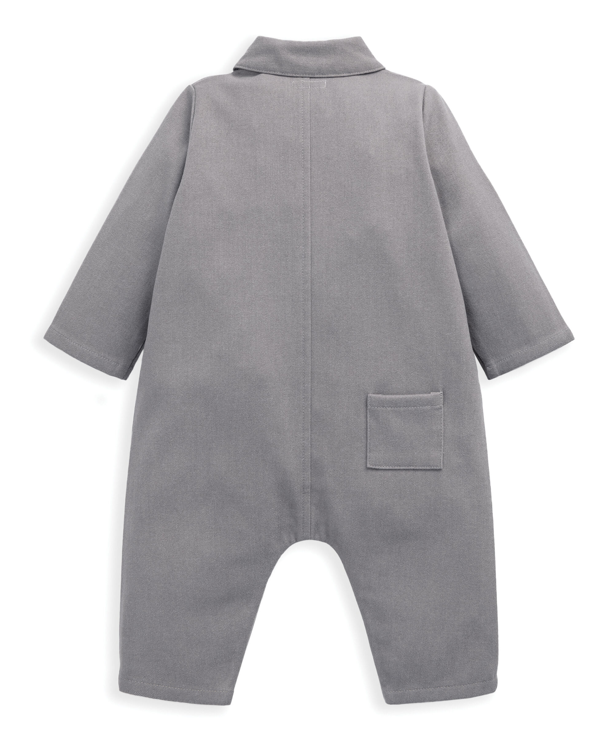 Oatmeal Woven Romper image number 3