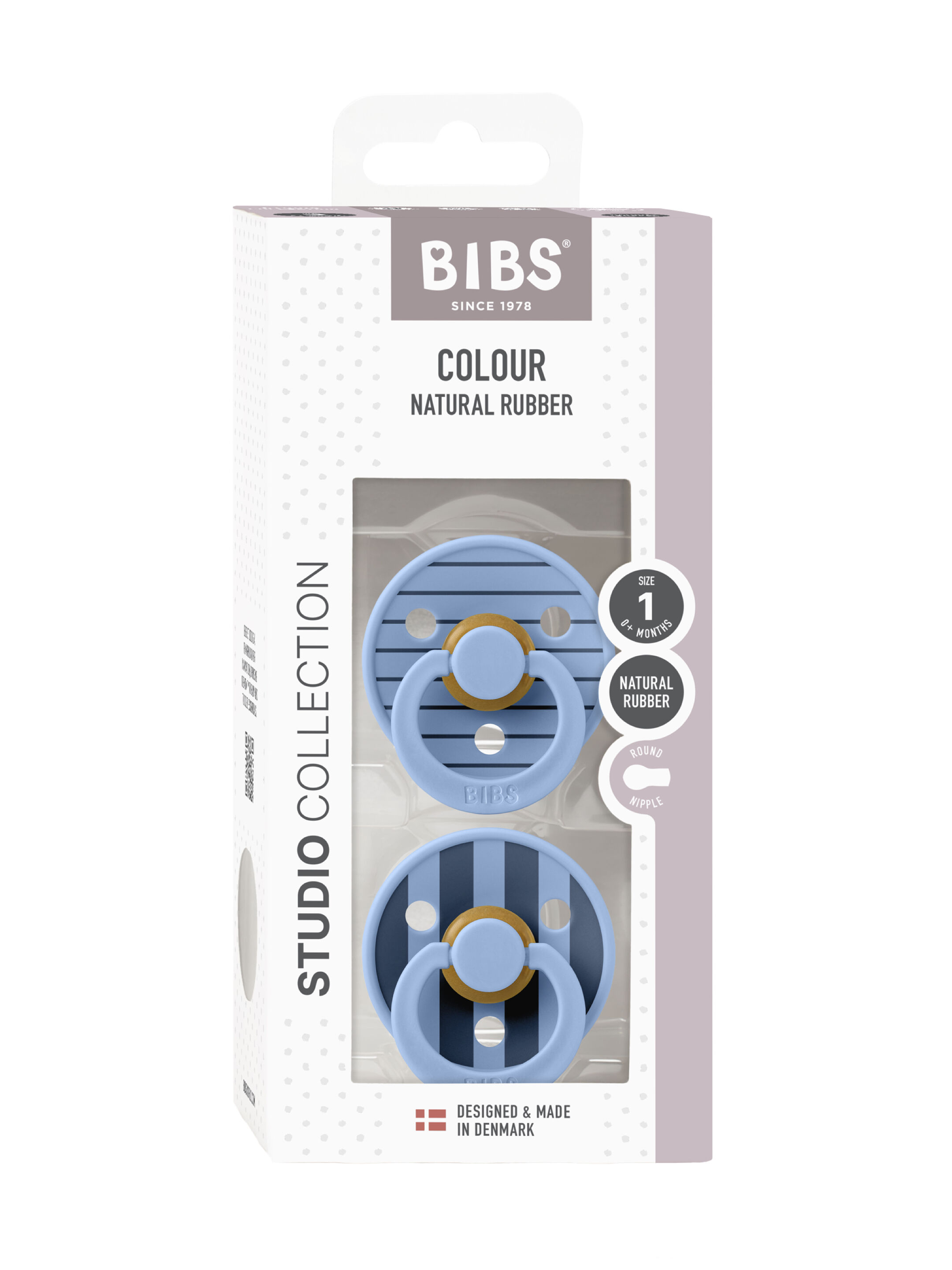 Bibs 2 Pack Colour Pin Latex S1 - Sky Blue Mix (0+ months) image number 3