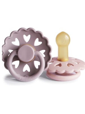 Mamas & Papas FRIGG Fairytale Latex Baby Pacifier 6-18M 2-Pack Twilight Mauve/Primrose