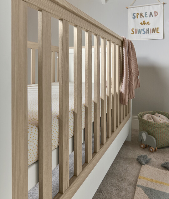 Harwell Cot Bed White Oak image number 3