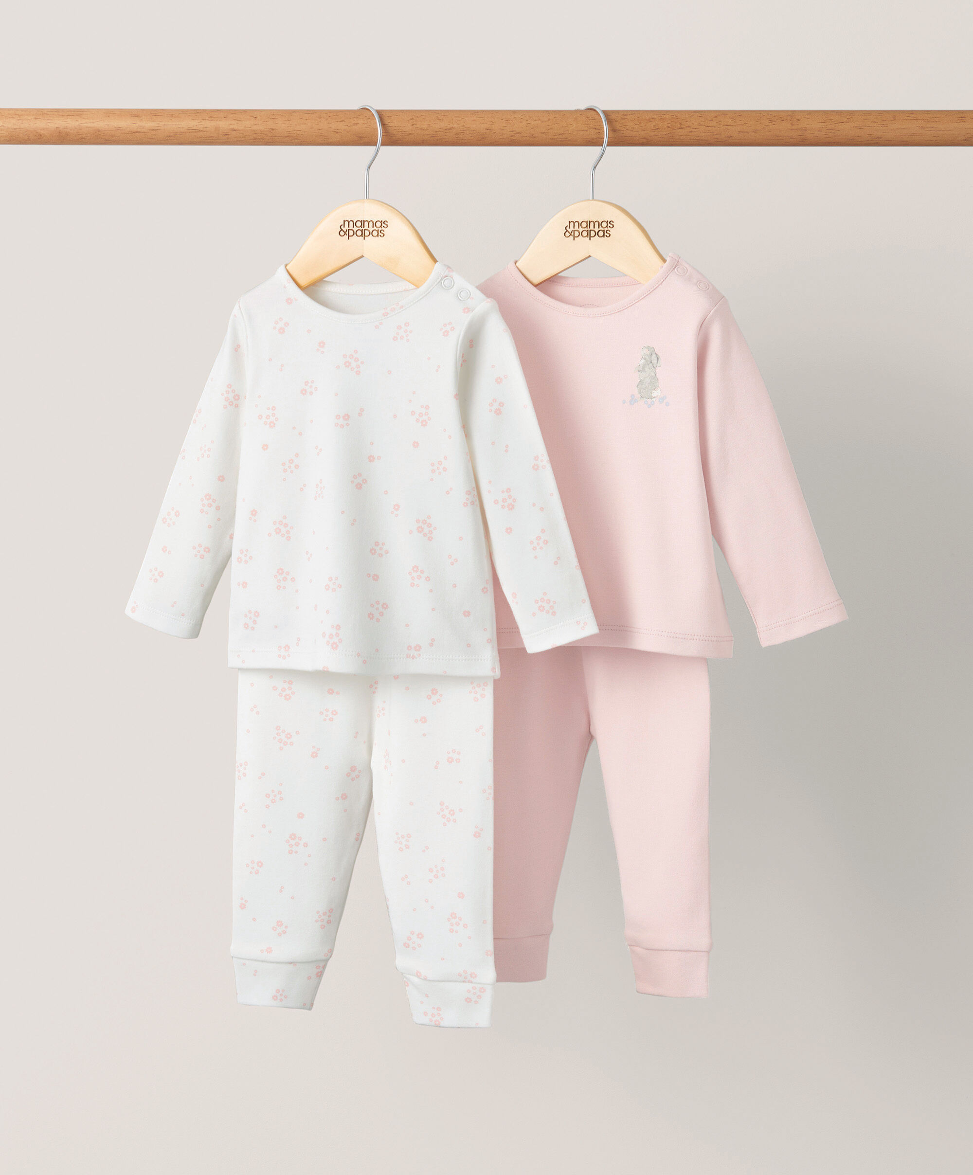 Oh Darling Jersery PJs (Set of 2) - Pink image number 1