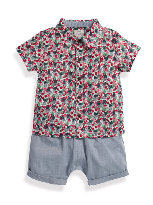 Ibiza Berry Print Shirt & Shorts Set image number 1