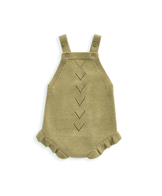 2 Piece Knitted Shortie Dungaree Set image number 4