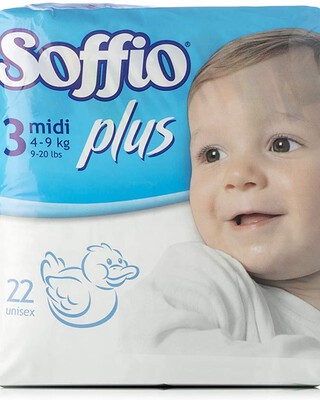 Soffio plus Soft Hug Parmon From 4Kg-9Kg, 22 Diapers