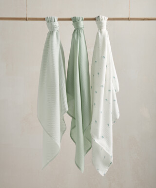 Large Turtle Muslin Cloths - 3 Pack