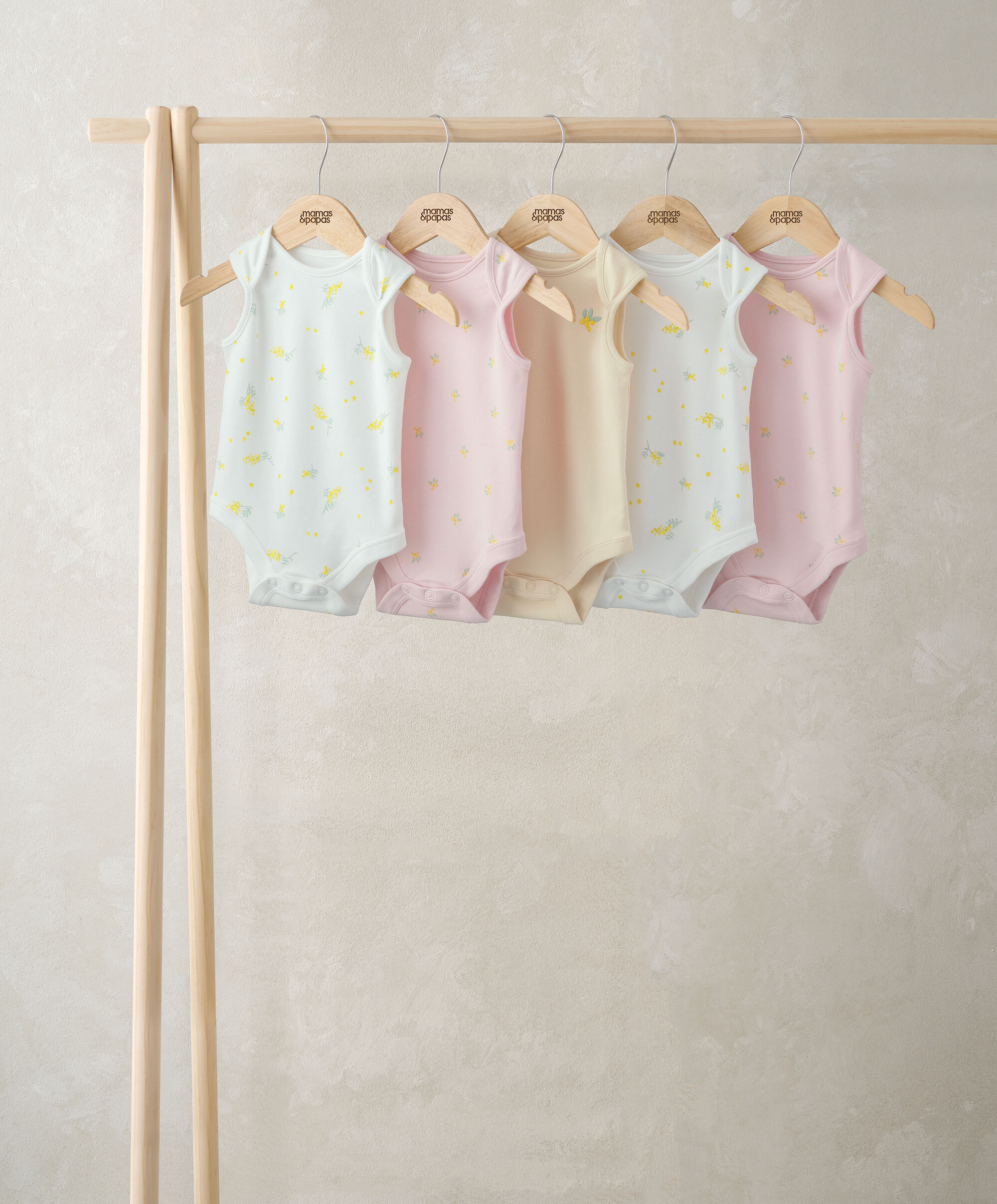 5 Pack Little Lemons S/Less Bodysuits